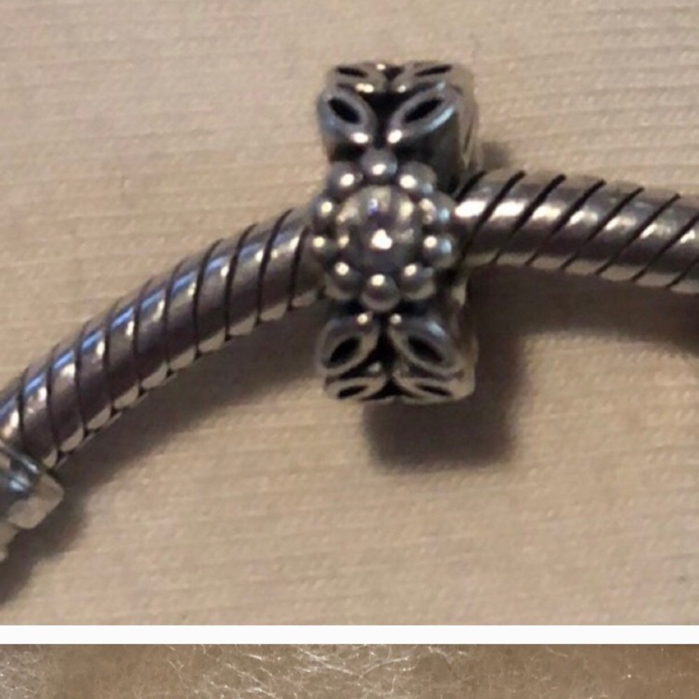 Pandora silver cz spacer